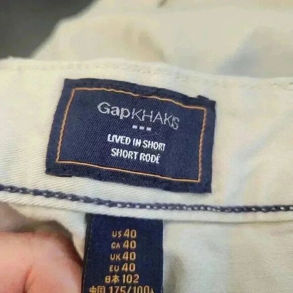 Gap Khakis Men's Tan Cotton Lived in Shorts - Picture 15 of 16